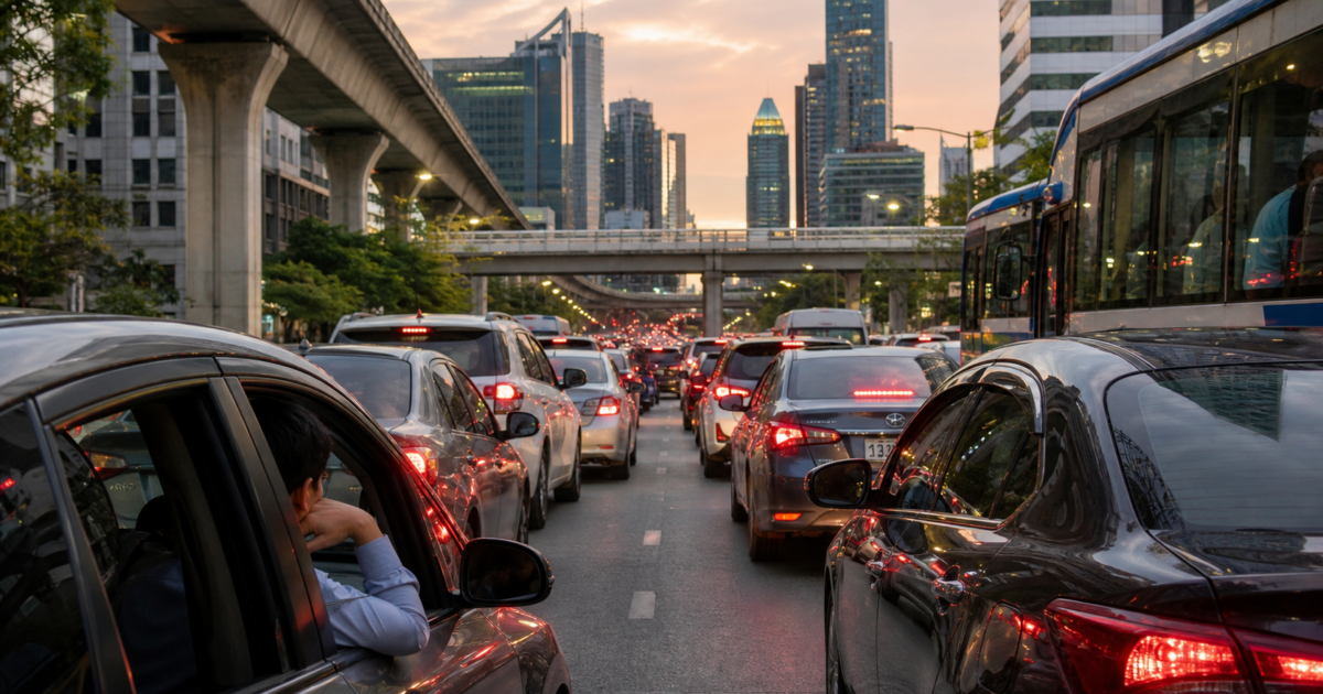 คนกรุงเทพอายุสั้นลงกี่ปี เพราะติดอยู่บนถนน?